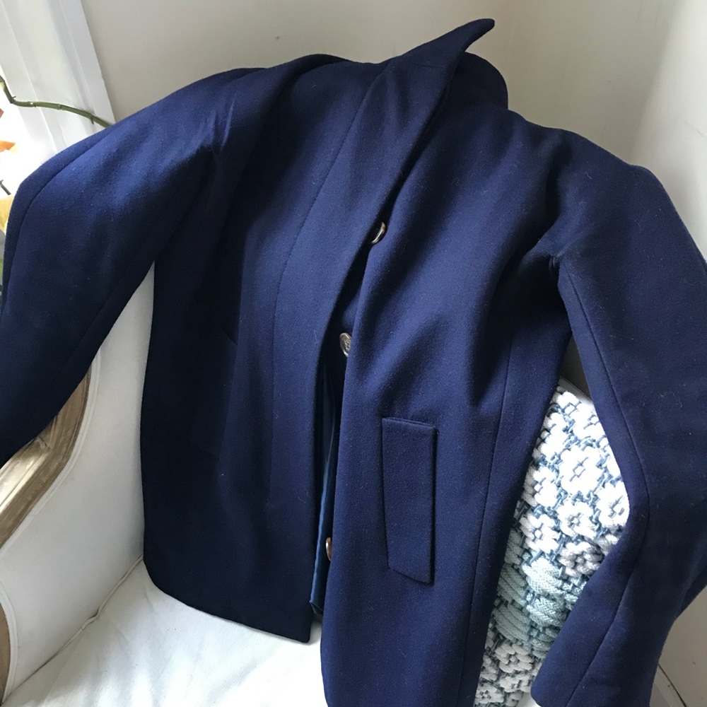 J. Crew Factory Navy Wool Coat